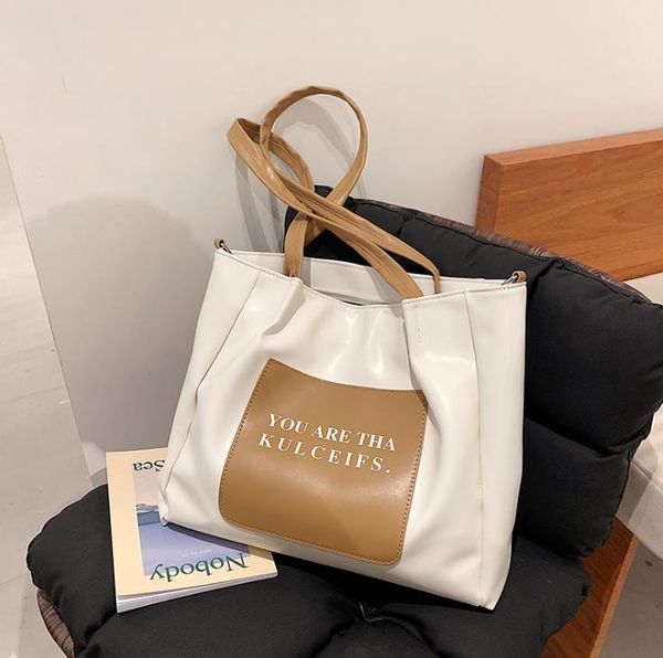 casual women's bag 2021pu fashion totes hit color messenger bags