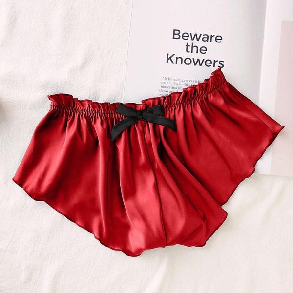 women's panties women lingerie silk satin flowers bow pajamas underwear shorts high waist briefs, Black;pink
women's panties women lingerie silk satin flowers bow pajamas underwear shorts high waist briefs, Black;pink
