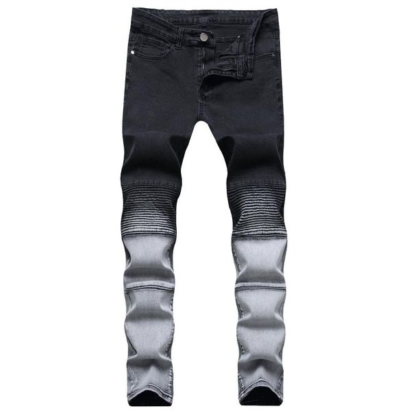 men's jeans straight paint motorcycle fashion printed brand patchwork hip hop denim pants color hombre, Blue
men's jeans straight paint motorcycle fashion printed brand patchwork hip hop denim pants color hombre, Blue