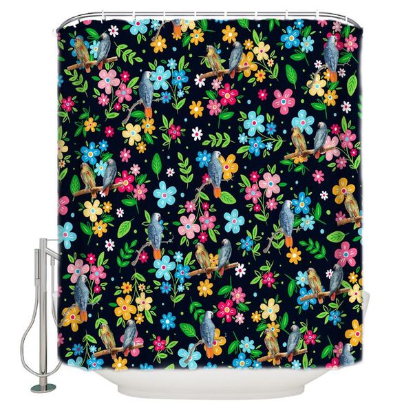 shower curtains black color parrot flower spring curtain waterproof polyester bath
shower curtains black color parrot flower spring curtain waterproof polyester bath