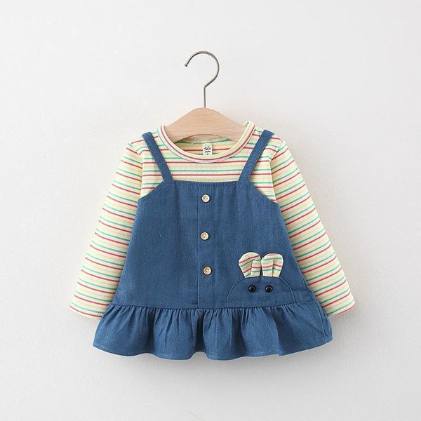 girl's dresses summer casual baby dress cartoon stripe patchwork born girls clothes long sleeve bow ruffle, Red;yellow
girl's dresses summer casual baby dress cartoon stripe patchwork born girls clothes long sleeve bow ruffle, Red;yellow