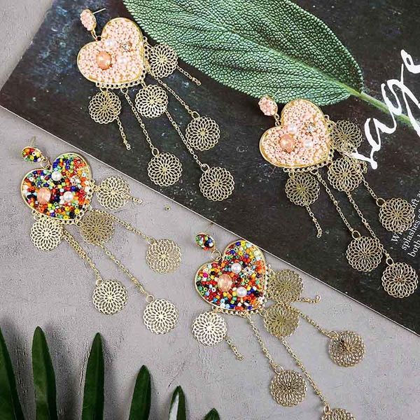 dangle & chandelier statement round heart geometric metal chain tassel drop earrings for women bohemian fashion resin acrylic beads earring, Silver
dangle & chandelier statement round heart geometric metal chain tassel drop earrings for women bohemian fashion resin acrylic beads earring, Silver