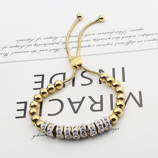 charm bracelets beautiful beads and 9 zircon circle bracelet adjustable size stainless steel jewelry for women love gift, Golden;silver
charm bracelets beautiful beads and 9 zircon circle bracelet adjustable size stainless steel jewelry for women love gift, Golden;silver