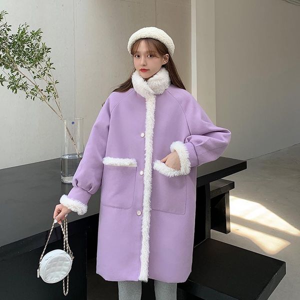 women's fur & faux winter parka jacket female thicken warm fashion loose padded lamb wool overcoat women large pocket stand collar plus, Black
women's fur & faux winter parka jacket female thicken warm fashion loose padded lamb wool overcoat women large pocket stand collar plus, Black