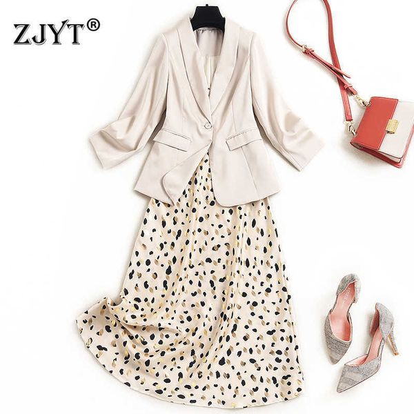 fashion designers spring two piece outfits elegant notched blazer and leopard print strap dress suits office robe vestidos 210601, White
fashion designers spring two piece outfits elegant notched blazer and leopard print strap dress suits office robe vestidos 210601, White