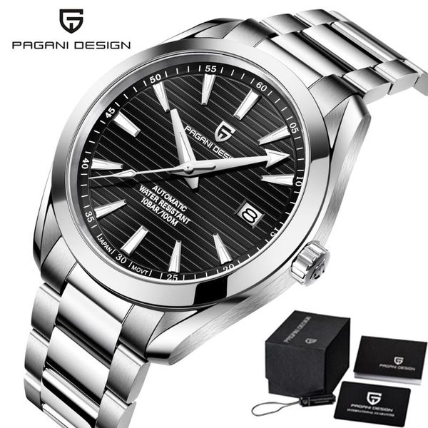wristwatches pagani design 2021 luxury watch men's brand automatic mechanical business stainless steel waterproof watches, Slivery;brown
wristwatches pagani design 2021 luxury watch men's brand automatic mechanical business stainless steel waterproof watches, Slivery;brown