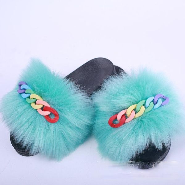 sandals 2021 fashion fluffy rainbow faux fur slippers women's outdoor wear pvc chain furry slides comfort woman shoes, Black
sandals 2021 fashion fluffy rainbow faux fur slippers women's outdoor wear pvc chain furry slides comfort woman shoes, Black