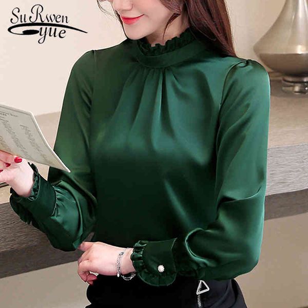 womens and blouses long sleeve shirt chiffon fashion stand collar office s 3091 50 210508, White
womens and blouses long sleeve shirt chiffon fashion stand collar office s 3091 50 210508, White