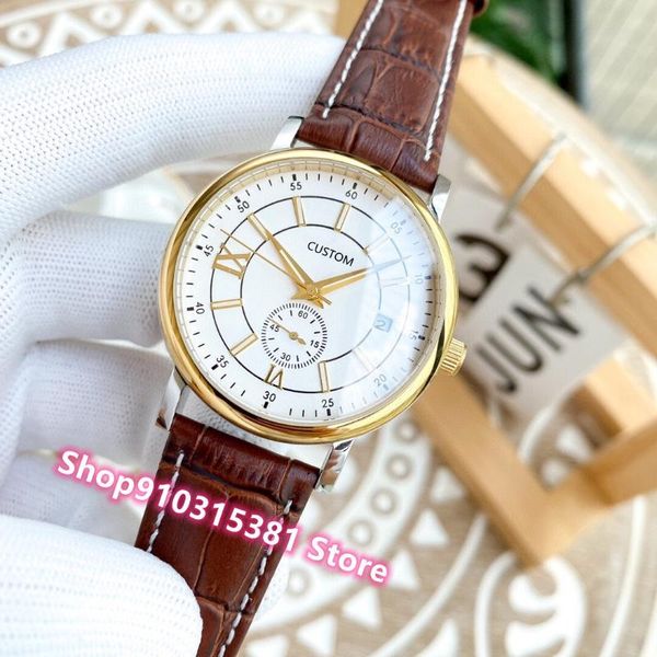wristwatches luxury men stainless steel roman number watches waterproof automatic sport mechanical wristwatch male black leather clock 40mm, Slivery;brown
wristwatches luxury men stainless steel roman number watches waterproof automatic sport mechanical wristwatch male black leather clock 40mm, Slivery;brown