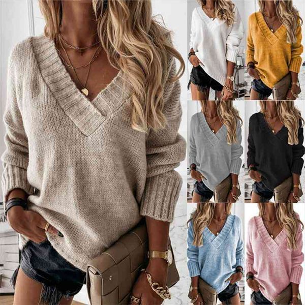 v neck knitted sweaters women autumn winter fashion thick warm knit jumpers female solid elegant long sleeve oversized pullovers, White;black
v neck knitted sweaters women autumn winter fashion thick warm knit jumpers female solid elegant long sleeve oversized pullovers, White;black