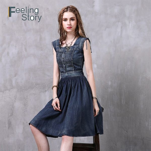 retro korean style print jean sling dress single-breasted high-waisted denim woman knee length party dresses 210603, Black;gray
retro korean style print jean sling dress single-breasted high-waisted denim woman knee length party dresses 210603, Black;gray