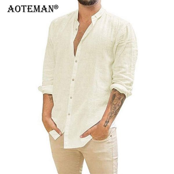 men's shirts summer spring casual long sleeve fashion beach solid social linen male outwear loose men clothing lm408 210721, White;black
men's shirts summer spring casual long sleeve fashion beach solid social linen male outwear loose men clothing lm408 210721, White;black