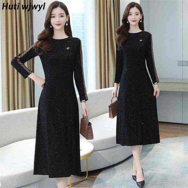 vintage black long sleeve midi dresses autumn winter plus size black bodycon dress women elegant party casual maxi vestidos 210528, Black;gray
vintage black long sleeve midi dresses autumn winter plus size black bodycon dress women elegant party casual maxi vestidos 210528, Black;gray