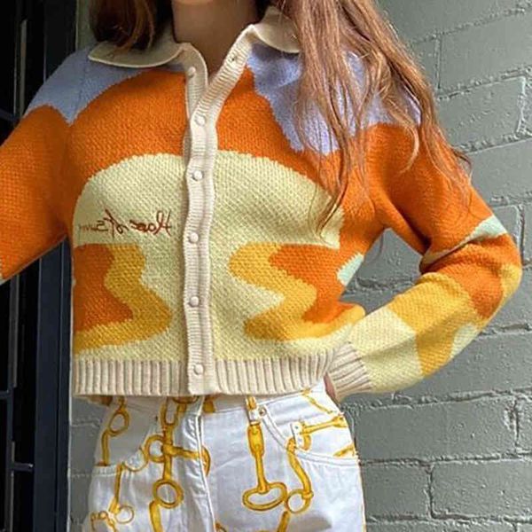 women's sweaters feminino outono do vintage estilo francês sol imprimir camisola de malha curta chique senhora moda único breasted solt, White;black
women's sweaters feminino outono do vintage estilo francês sol imprimir camisola de malha curta chique senhora moda único breasted solt, White;black