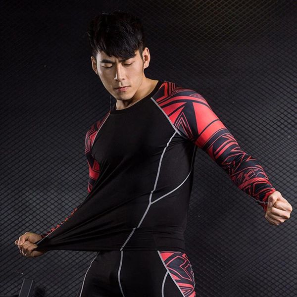 men's tracksuit gym comprehensive training suit fitness compression running sportwear exercise workout tights clothing, White;black
men's tracksuit gym comprehensive training suit fitness compression running sportwear exercise workout tights clothing, White;black