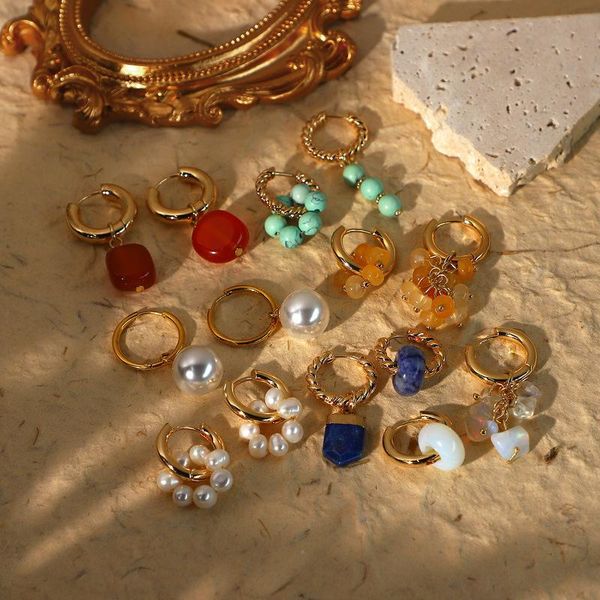 hoop & huggie multiple white freshwater pearl earrings for women girls colorful baroque pearls natural stone geometric oorbellen, Golden;silver
hoop & huggie multiple white freshwater pearl earrings for women girls colorful baroque pearls natural stone geometric oorbellen, Golden;silver