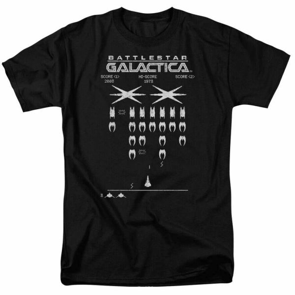 Battlestar Galactica Galactic Invaders T Shirt Licensed Sci-Fi TV Show Tee Black, White;black
Battlestar Galactica Galactic Invaders T Shirt Licensed Sci-Fi TV Show Tee Black, White;black