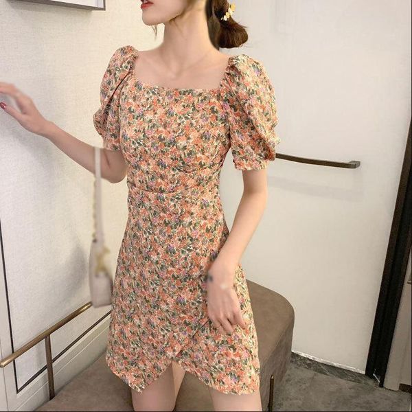 casual dresses floral print tie neck slim tighten waist mid-length summer ruffles women puffed sleeves dress boho dresse korean vestidos, Black;gray
casual dresses floral print tie neck slim tighten waist mid-length summer ruffles women puffed sleeves dress boho dresse korean vestidos, Black;gray