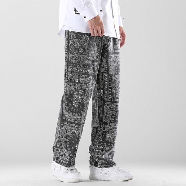 men's jeans retro printed loose trend brand straight wide-leg pants all-match casual hiphop streetwear oversize, Blue
men's jeans retro printed loose trend brand straight wide-leg pants all-match casual hiphop streetwear oversize, Blue