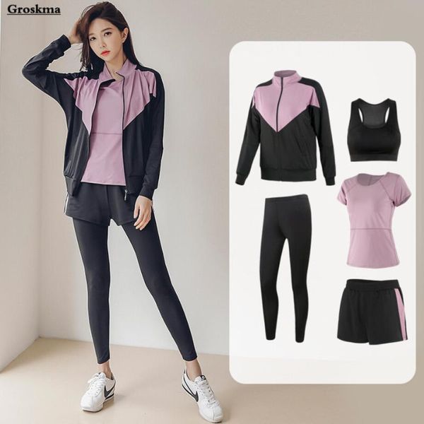 patchwork women 5 piece set yoga quick dry coats+bra+t shirt+shorts+pants fitness gym suits running sportswear clothes plus size outfit
patchwork women 5 piece set yoga quick dry coats+bra+t shirt+shorts+pants fitness gym suits running sportswear clothes plus size outfit