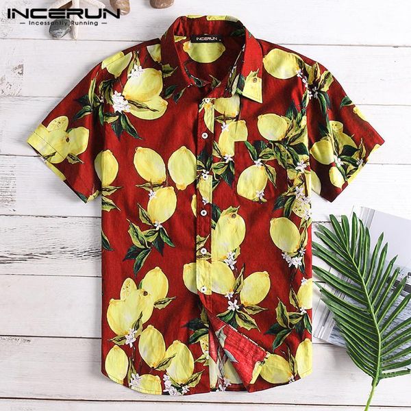 men's men beach hawaiian lemon printed cotton button short sleeve streetwear male casual shirts plus size s-5xl, White;black
men's men beach hawaiian lemon printed cotton button short sleeve streetwear male casual shirts plus size s-5xl, White;black