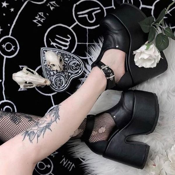 sandals brand deisgn fashion platform gothic style block high heels casual pumps black summer female footwear
sandals brand deisgn fashion platform gothic style block high heels casual pumps black summer female footwear