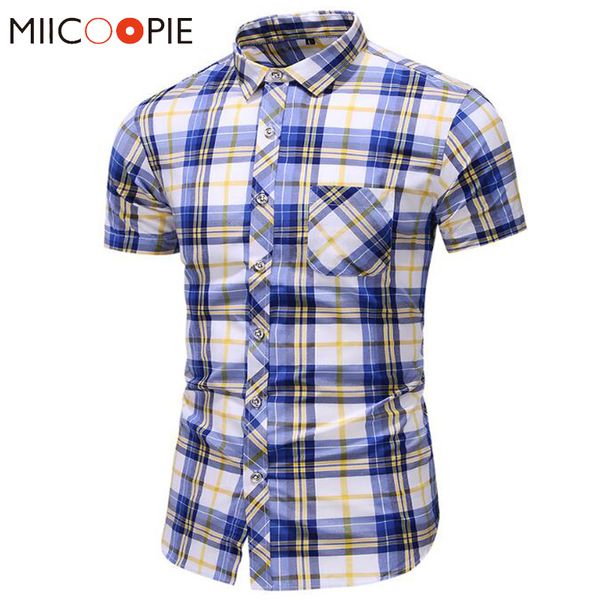 2020 summer new short sleeve men plaid shirt classic mens pocket social business casual chemise blouse 7xl, White;black
2020 summer new short sleeve men plaid shirt classic mens pocket social business casual chemise blouse 7xl, White;black
