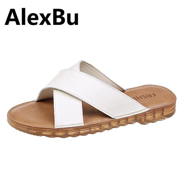 slippers chausson femme genuine leather women's fashion cross design rubber flat bottom ladies flip flop ciabatte, Black
slippers chausson femme genuine leather women's fashion cross design rubber flat bottom ladies flip flop ciabatte, Black