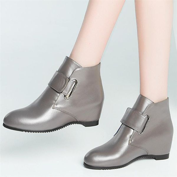 boots low ankle women genuine leather hidden wedges high heel booties female winter platform pumps shoes punk oxfords, Black
boots low ankle women genuine leather hidden wedges high heel booties female winter platform pumps shoes punk oxfords, Black