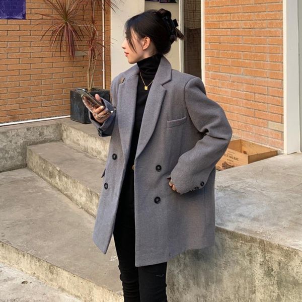 women's suits & blazers korean chic fall simple casual women loose all-match thicken winter suit jacket office lady elegant double brea, White;black
women's suits & blazers korean chic fall simple casual women loose all-match thicken winter suit jacket office lady elegant double brea, White;black