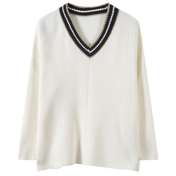 striped pullovers sweater women oversize long sleeve knitted v-neck office lady streetwear autumn winter pull femme women's sweaters, White;black
striped pullovers sweater women oversize long sleeve knitted v-neck office lady streetwear autumn winter pull femme women's sweaters, White;black
