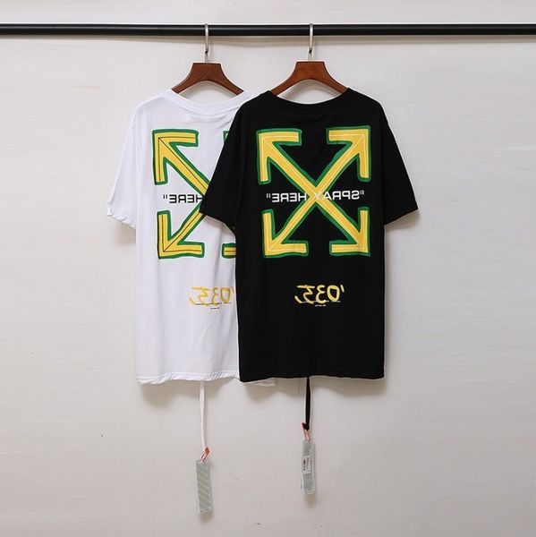off tide brand ow white short sleeve t-shirt macao limited yellow green digital loose men's and women's bottom shirt, White;black
off tide brand ow white short sleeve t-shirt macao limited yellow green digital loose men's and women's bottom shirt, White;black