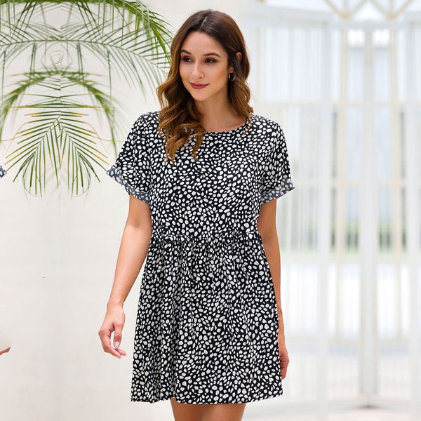 dresses dot a-line summer cascading ruffle above knee, mini short o-neck streetwear natural regular vestidos msfilia bmo7, Black;gray 
dresses dot a-line summer cascading ruffle above knee, mini short o-neck streetwear natural regular vestidos msfilia bmo7, Black;gray