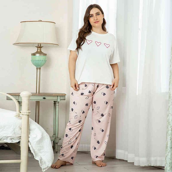 sleepwear women summer pajamas set big size elegant short sleeve shirto-neck homewear cartoon printed pyjama female sleepwear nu46 k9c6, Black;red
sleepwear women summer pajamas set big size elegant short sleeve shirto-neck homewear cartoon printed pyjama female sleepwear nu46 k9c6, Black;red