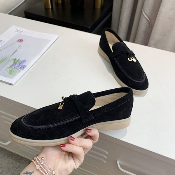designer flat shoe womens casual shoes genuine leather metal buckle luxury formal slouch boat shoess size 7 colors with box35-42, Black
designer flat shoe womens casual shoes genuine leather metal buckle luxury formal slouch boat shoess size 7 colors with box35-42, Black
