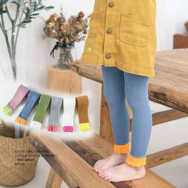 children's double-needle pantyhose cotton girls solid color lace socks baby nine-point tights, Pink;yellow
children's double-needle pantyhose cotton girls solid color lace socks baby nine-point tights, Pink;yellow