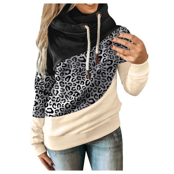 women's hoodies & sweatshirts women leopard contrast splice fashion casual long sleeve drawstring hoodie sweatshirt sudaderas con capu, Black
women's hoodies & sweatshirts women leopard contrast splice fashion casual long sleeve drawstring hoodie sweatshirt sudaderas con capu, Black