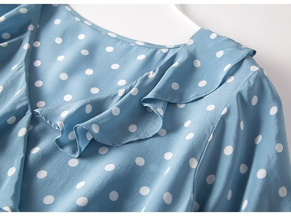 t shirts v-neck lotus leaf polka dot printed short sleeve t-shirt women's mulberry silk straight tube versatile summer, White
t shirts v-neck lotus leaf polka dot printed short sleeve t-shirt women's mulberry silk straight tube versatile summer, White