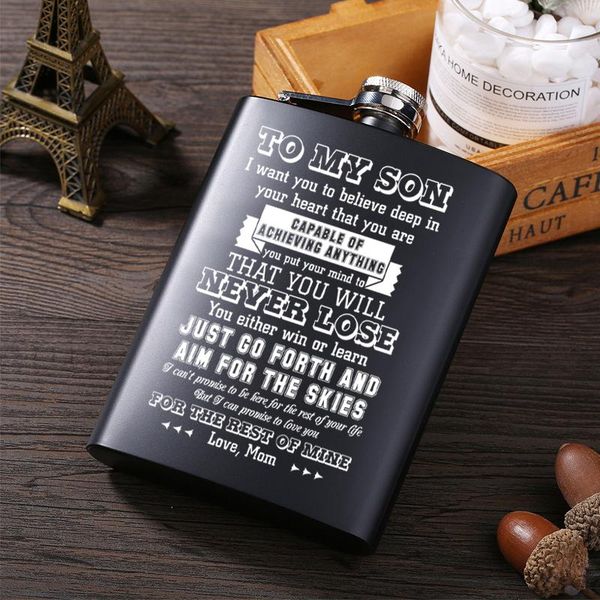 to my son stainless steel carving personalized whisky bottle vodkal hip flask moscow black alcohol liquor pocket flagon water
to my son stainless steel carving personalized whisky bottle vodkal hip flask moscow black alcohol liquor pocket flagon water