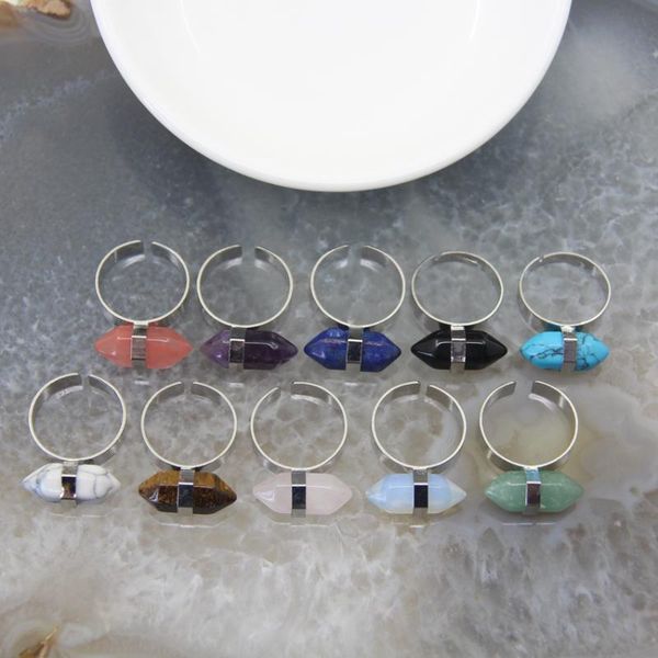 cluster rings natural stone hexagon pointed adjustable ring,chakra quartz healing crystal stick woman finger jewelry party gift, Golden;silver
cluster rings natural stone hexagon pointed adjustable ring,chakra quartz healing crystal stick woman finger jewelry party gift, Golden;silver