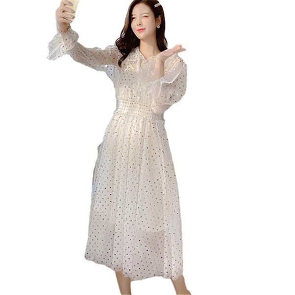 two piece dress lace oln autumn winter korean vestidos arrival wholesale 2021 sling + dream sequin mesh flare sleeve waist fairy, White
two piece dress lace oln autumn winter korean vestidos arrival wholesale 2021 sling + dream sequin mesh flare sleeve waist fairy, White