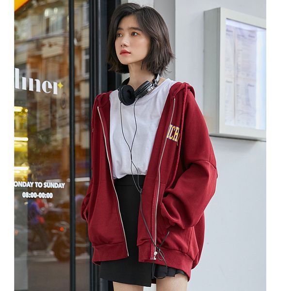 jacket autumn jacket 100% cotton loose red student hoodie sport preppy style female sweater femme dress, Black;brown
jacket autumn jacket 100% cotton loose red student hoodie sport preppy style female sweater femme dress, Black;brown