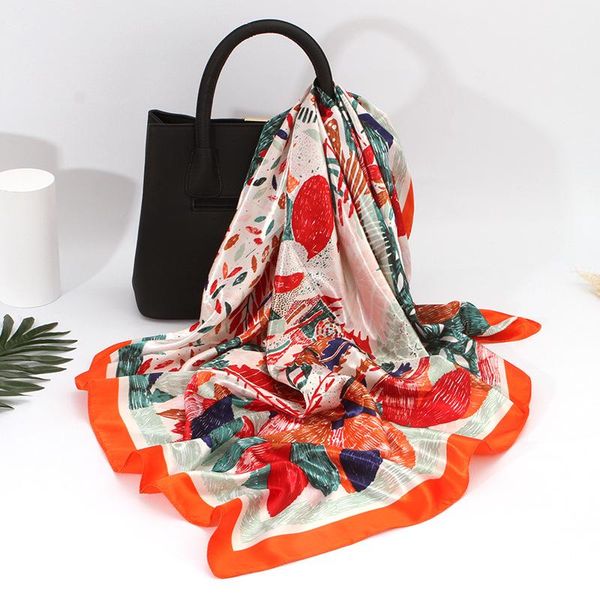 silk scarf women's satin large square 90*90cm printing shawl sun protection bag turban gift scarves, Blue;gray
silk scarf women's satin large square 90*90cm printing shawl sun protection bag turban gift scarves, Blue;gray