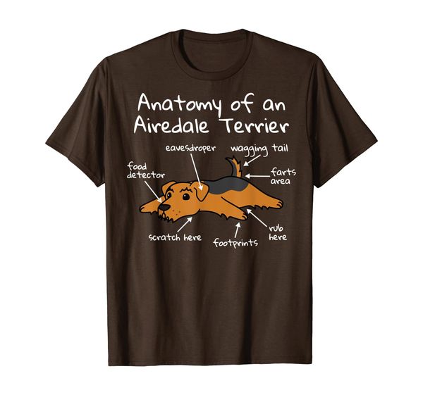 anatomy of an airedale terrier funny dog gift t-shirt, White;black 
anatomy of an airedale terrier funny dog gift t-shirt, White;black