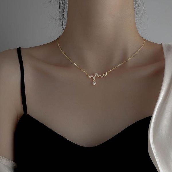 chains vintage heartbeat signal choker necklace cool street style engraved necklaces for women on the neck metal chain delicate jewelry, Silver
chains vintage heartbeat signal choker necklace cool street style engraved necklaces for women on the neck metal chain delicate jewelry, Silver