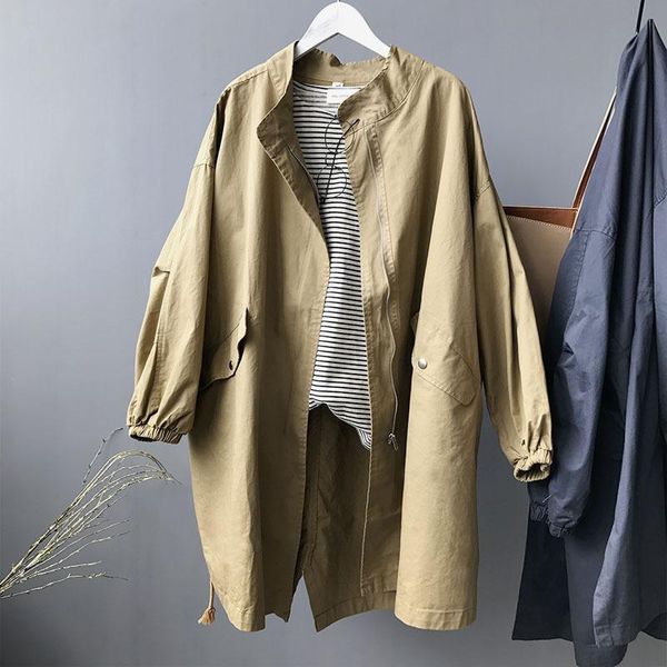 women's trench coats 2021 spring autumn women boyfriend drawstring loose coat female jacket, Tan;black
women's trench coats 2021 spring autumn women boyfriend drawstring loose coat female jacket, Tan;black
