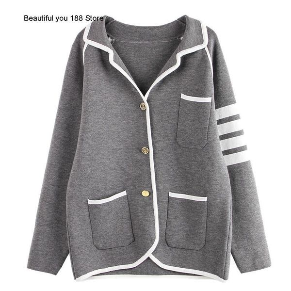 college style knitted cardigan small suit coat women's autumn and winter versatile loose lapel 2021 two piece pants, White
college style knitted cardigan small suit coat women's autumn and winter versatile loose lapel 2021 two piece pants, White