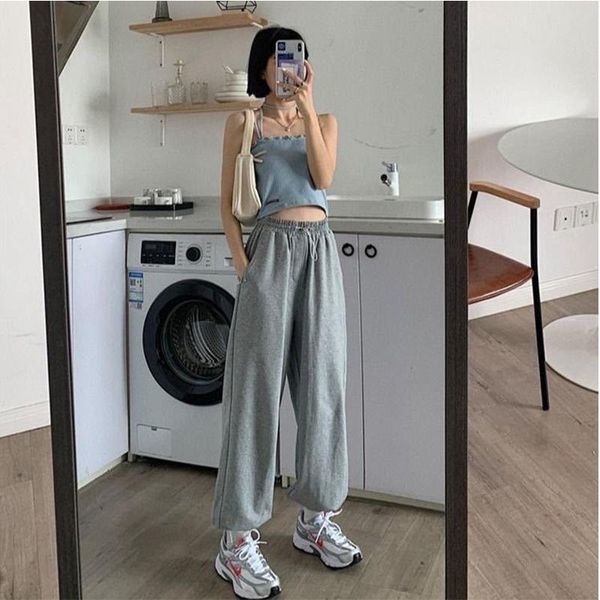 women's pants & capris women 2021 leisure autumn high girded feet nine minutes female loose wide-legged wholesale trousers wbx9317, Black;white 
women's pants & capris women 2021 leisure autumn high girded feet nine minutes female loose wide-legged wholesale trousers wbx9317, Black;white