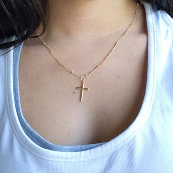 cross pendant necklace jesus christ religious gold silver link chain female jewelry
cross pendant necklace jesus christ religious gold silver link chain female jewelry