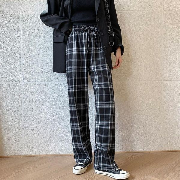 women's pants & capris plaid vintage wide leg women trousers 2021 fashion casual streetwear high waist harem autumn, Black;white
women's pants & capris plaid vintage wide leg women trousers 2021 fashion casual streetwear high waist harem autumn, Black;white